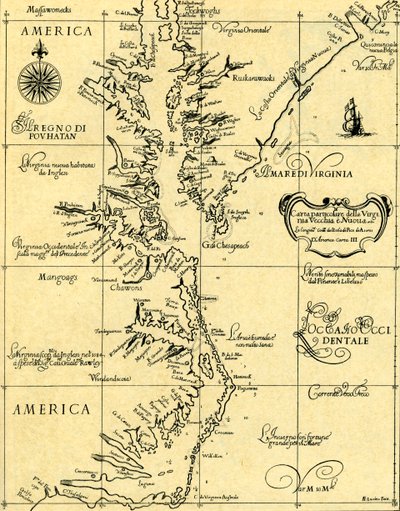 Map of Old and New Virginia by Unknown